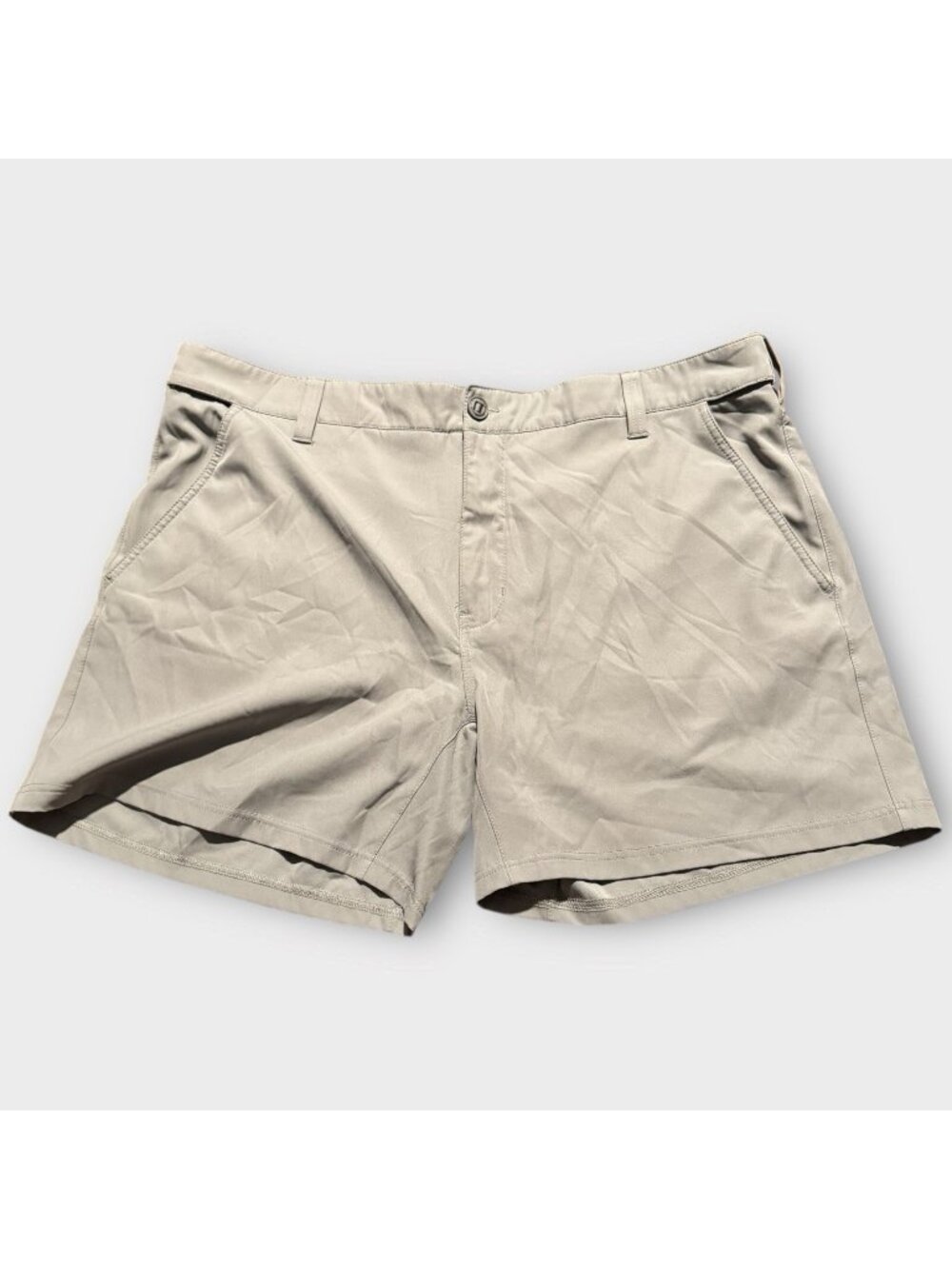 Huk Fishing Flat Front Short Mens XXL Light Gray 6” Performance Fabric RN#144273